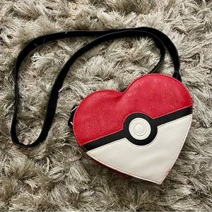 Loungefly Pokémon Pokeball Heart Crossbody Purse Bag